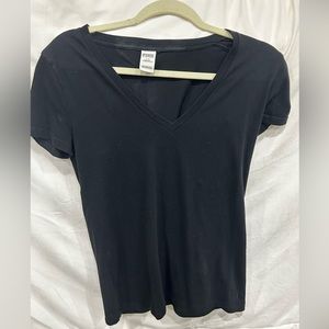 Pink size large black v-neck